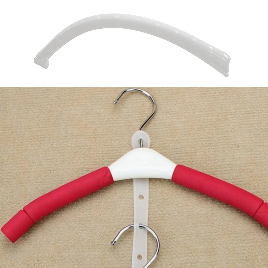 Pack of 10 Plastic Clothing Shop Displays Stable Hanger Connector Strips 14 Holes Suit Connecting Supplies 3