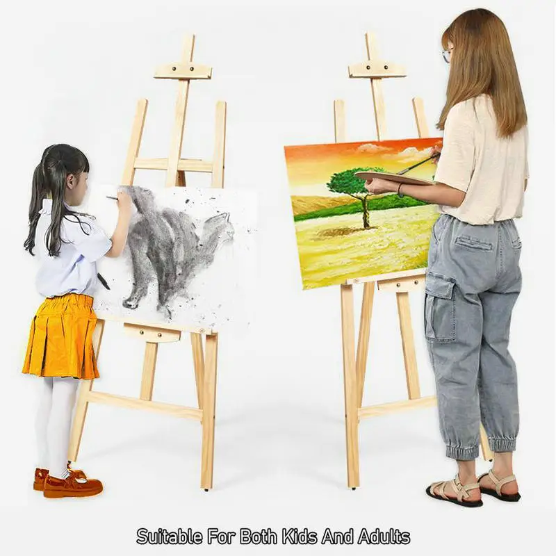 Large Painting Easel Tripod Floor Art Easel Stand Folding Adjustable Easel  For Artist Children Kids Drawing Stand - AliExpress