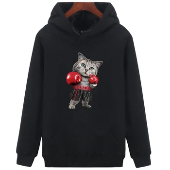 

Men's Hoodies Streetwears Thick Plus Size Print Cotton Winter Autumn Hombre Casual Hip-Hop Street dress Fashion Hoodeds MOOWNUC