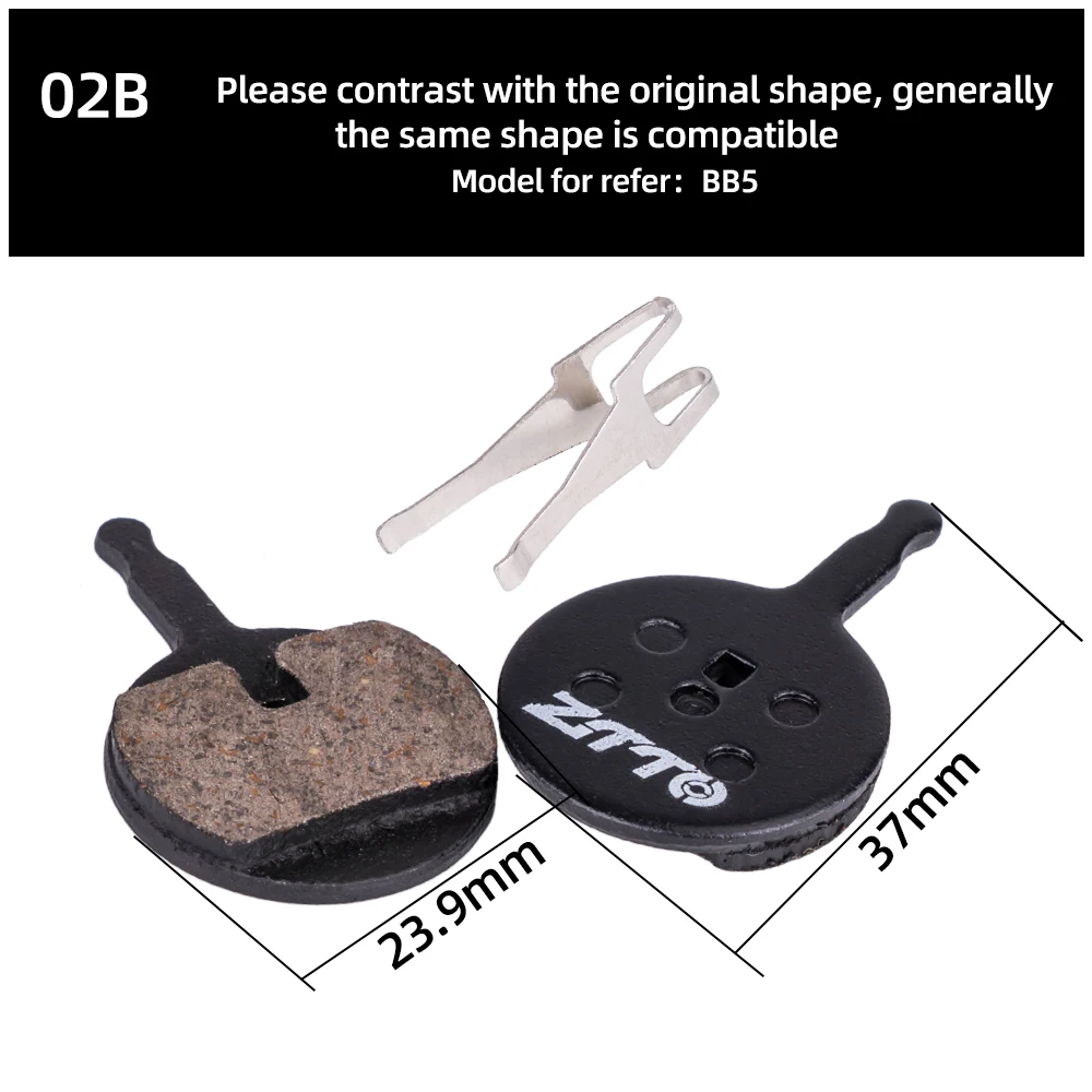 ZTTO 4Pairs MTB Semi Metal Quiet Ceramic Brake Pads Universal For M8020 Rival M6100 Apex mt200 Guide Code Force  Disc Brake