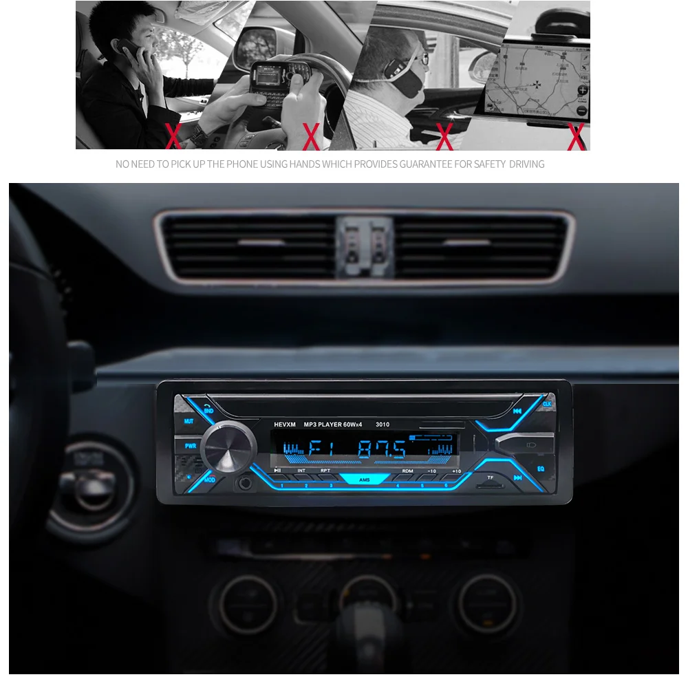 LaBo автомобильное радио 1din Авторадио Aux вход приемник Bluetooth стерео радио MP3 мультимедийный плеер Поддержка FM/MP3/WMA/USB/SD карты