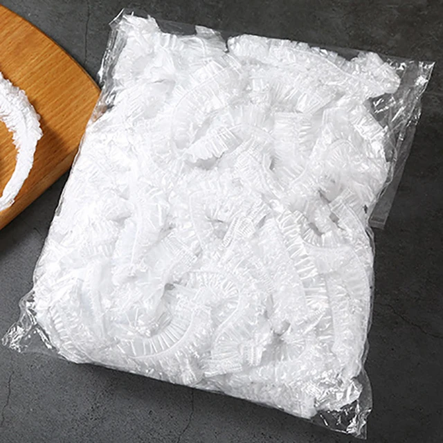 100pcs Reusable Food Wrap Storage Covers Bags for Bowl Elastic Plate Silicone Lid Cover Kitchen Fruit Plastic Fresh-keeping Seal 100Pcs