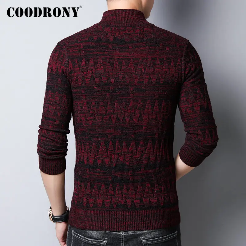 COODRONY Brand Winter Sweater Men Cotton Pull Homme Thick Warm Turtleneck Sweaters Pullover Men Clothes 2019 Jersey Hombre 91122