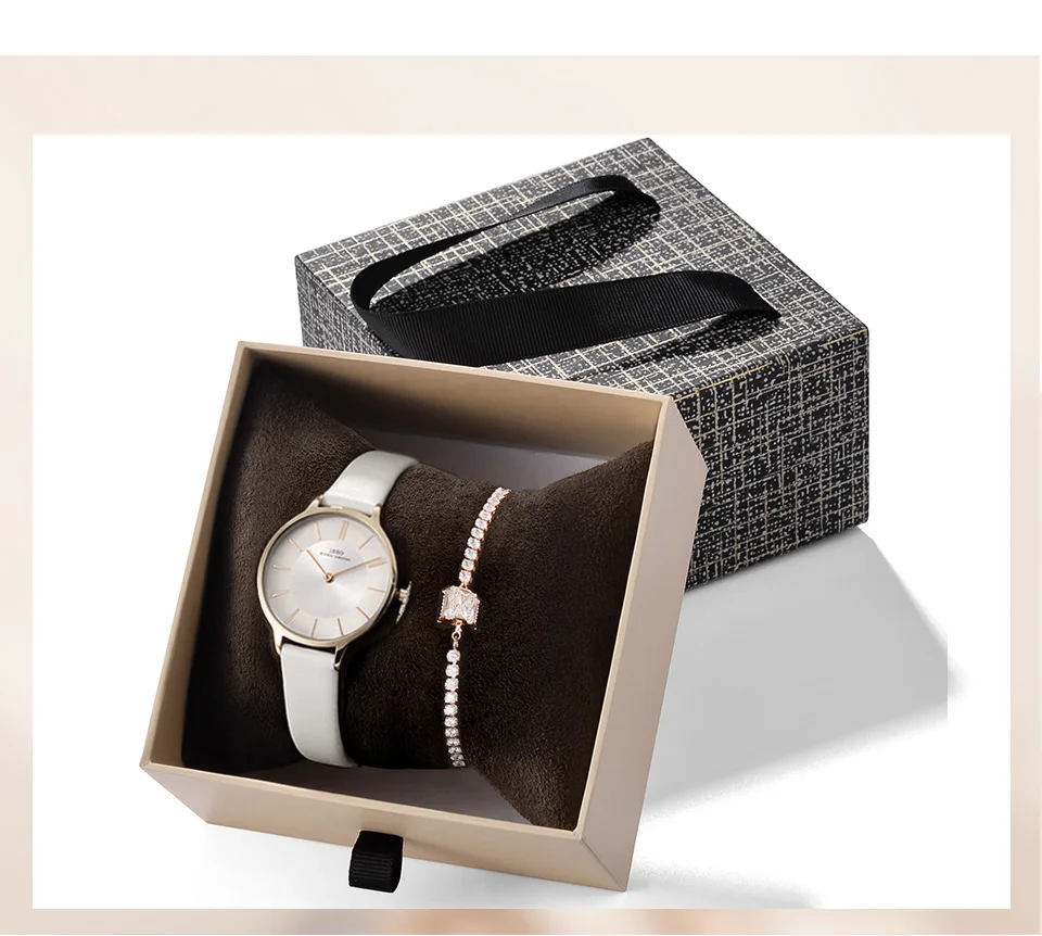 IBSO Crystal Bracelet Watches Set Female Rose Gold Quartz Watch Luxury Women Watch Bangle Set For Valentine's Gift Dropship