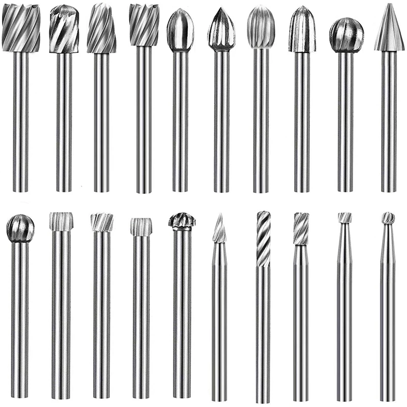 Rotary Burrs HSS Burrs with 5mm Shank for DIY Woodworking Engraving Rotary Burrs HSS Burrs with 5mm Shank for DIY Woodworking Engraving