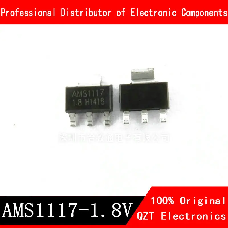 10pcs/lot AMS1117-1.8 AMS1117-1.8V , AMS1117 1117 1.8V 1A SOT223 Voltage Regulator Best quality 10 30 50pcs ams1117 adj 1117 adj sot 223 ldo 3 terminal regulator ic smd low dropout regulator