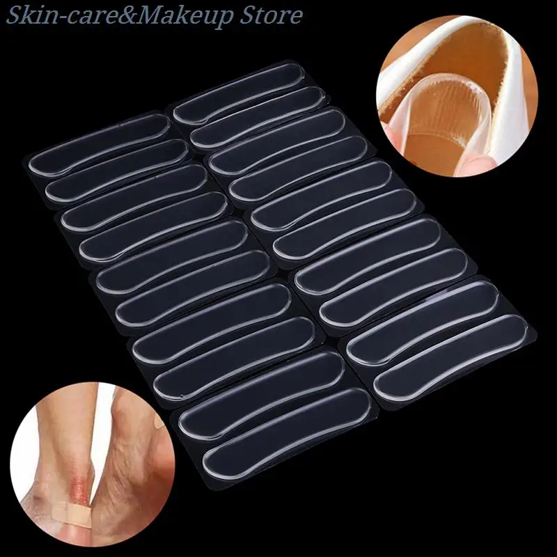 10 Pair Silicone Gel Pads Women Strip Heel Stick Massage Pedicure Foot Care Insoles Inserts For Shoes Liner Feet Protector | Красота и
