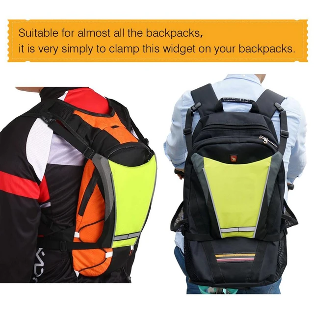 Gilet de cyclisme réfléchissant LED sans fil, sac de vélo vtt, clignotant,  gilet de vélo, gilet d'avertissement de sécurité, sac à dos - AliExpress