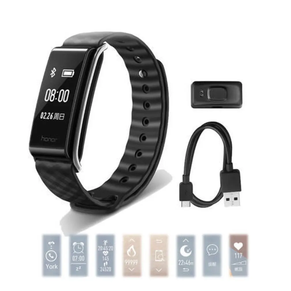 Original HUAWEI Honor Color Band A2 Smart Wristband Sleep Heart Rate Monitor Bracelet Fitness Tracker IP67 OLED For Android iOS