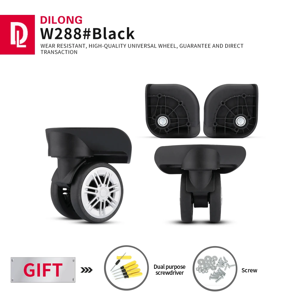 

DILONG W288 подходят для тележек, чемоданов, чемоданов, колесных аксессуаров, скользящие ролики, универсальные колесные ролики для ремонта самолетов