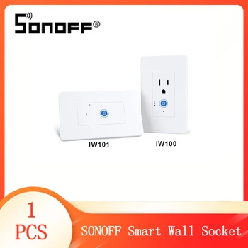 

New SONOFF IW100 IW101 US Plug Wi-Fi Smart Power Monitoring Wall Socket Switch Smart Home Work With Amazon Alexa Google