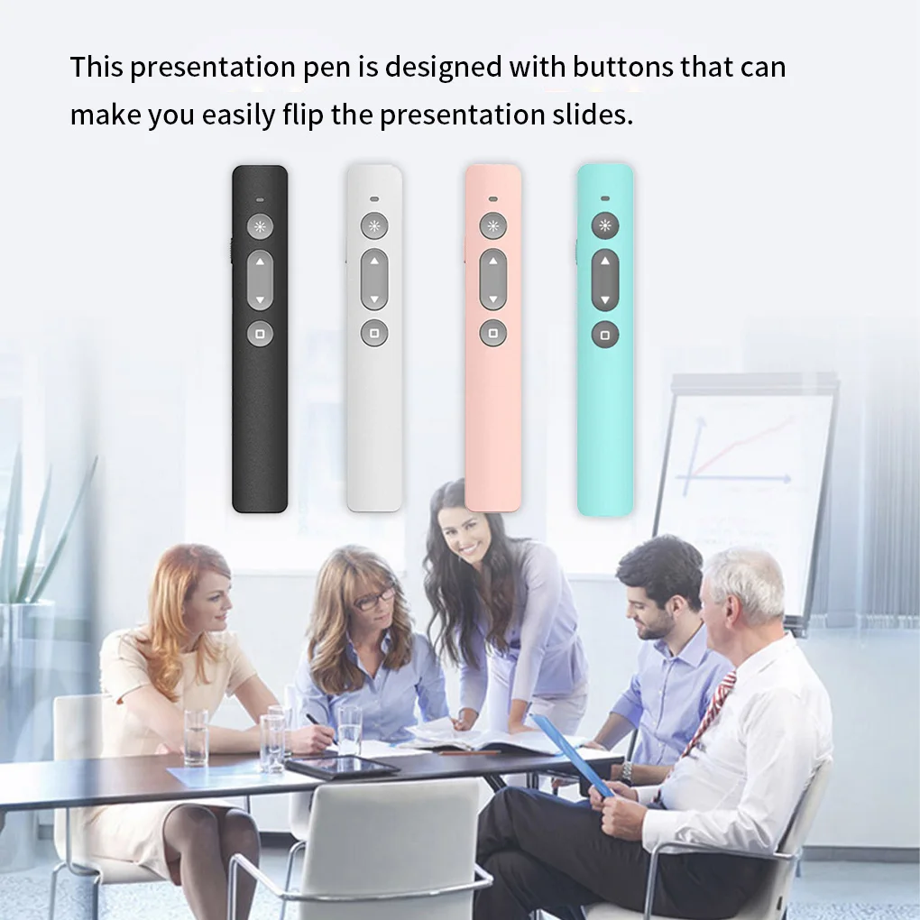 프레젠테이션 리모콘 무선 발표자 포인터, RF 2.4GHz PPT 슬라이드 어드밴서, USB 원격 제어 진동 펜