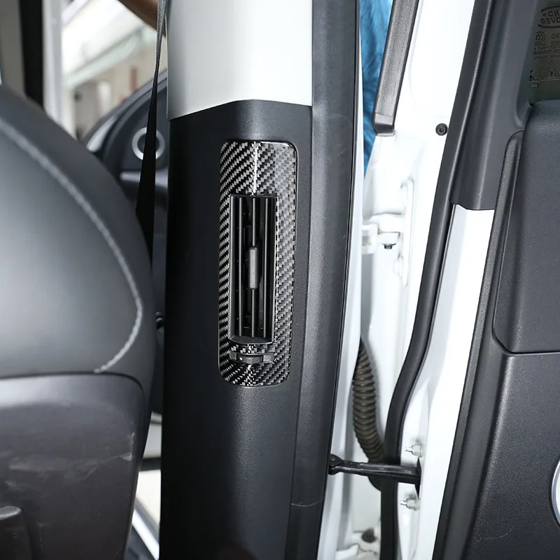 Carbon Fiber Car B-pillar Air Outlet Frame Trim For Land Rover Discovery Sport Accessories