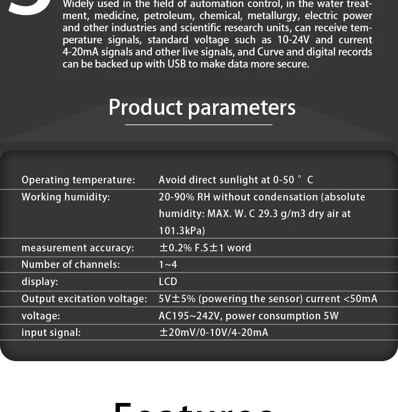 Industrial Grade Paperless Recorder Weighing Force Temperature Level Flow Pressure Recorder Multi-Channel Display