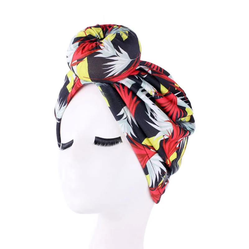 black and red Тюрбан с узлом шляпа для женщин скрученный узел головной убор в индийском стиле Женская кепка chemo мусульманский тюрбан модные повязки женские аксессуары для волос - Цвет: black and red