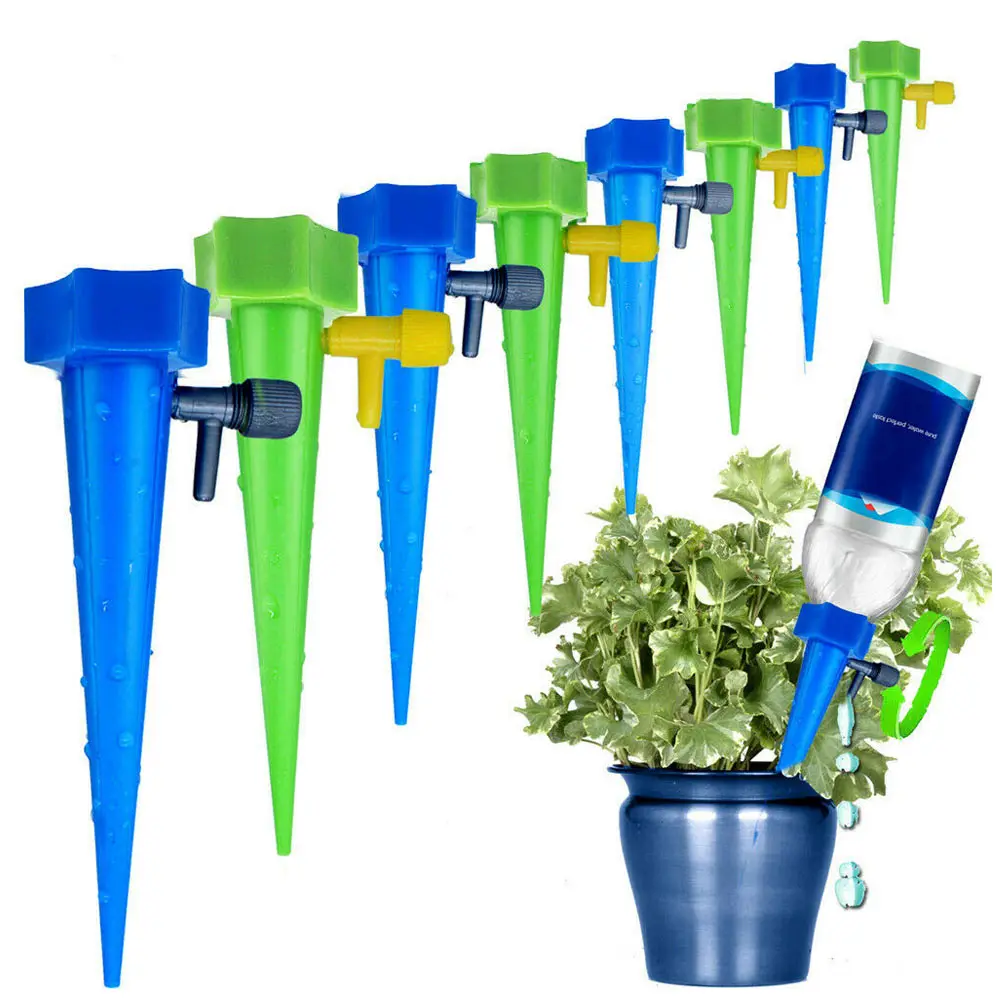 

hot Durable Portable PP 12Pcs Plant Water Funnel Flower Drip Spikes Automatically Watering Tools FQ-ing