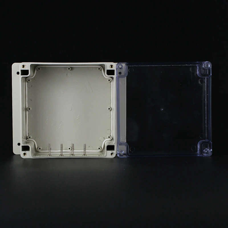 160x160x90mm ABS IP65 Waterproof Plastic Wire Junction Box With Mounted Distribution Clear Enclosure Transparent Project Case