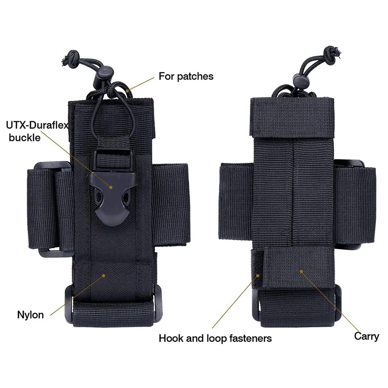 Tactical Molle Radio Pouch Two Way Walkie Talkie Holder Waist Bag Nylon Magazine Pouch Portable Interphone Holster Hunting Pack