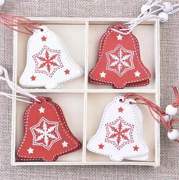 

12PCs Wooden Christmas Ornaments Kids Toys For Chirstmas Tree Hanging Pendants Xmas Decoration For Home Party New Year Noel