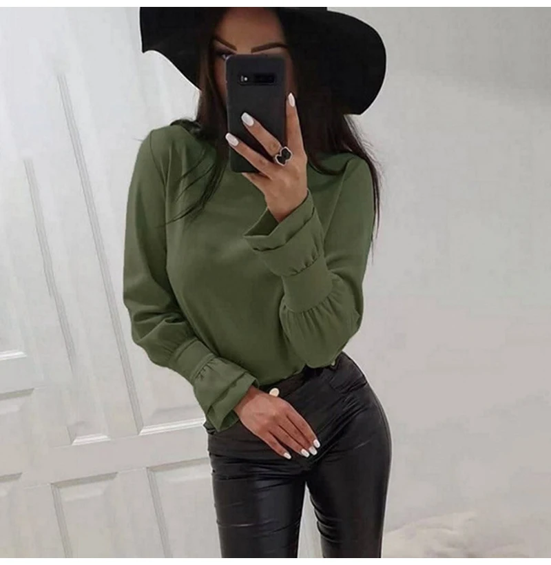 Casual Blouses Women Summer Fall Long Sleeve Clothes White Loose Shirts Oversized Office Tops Feminina Fashion Work Wear