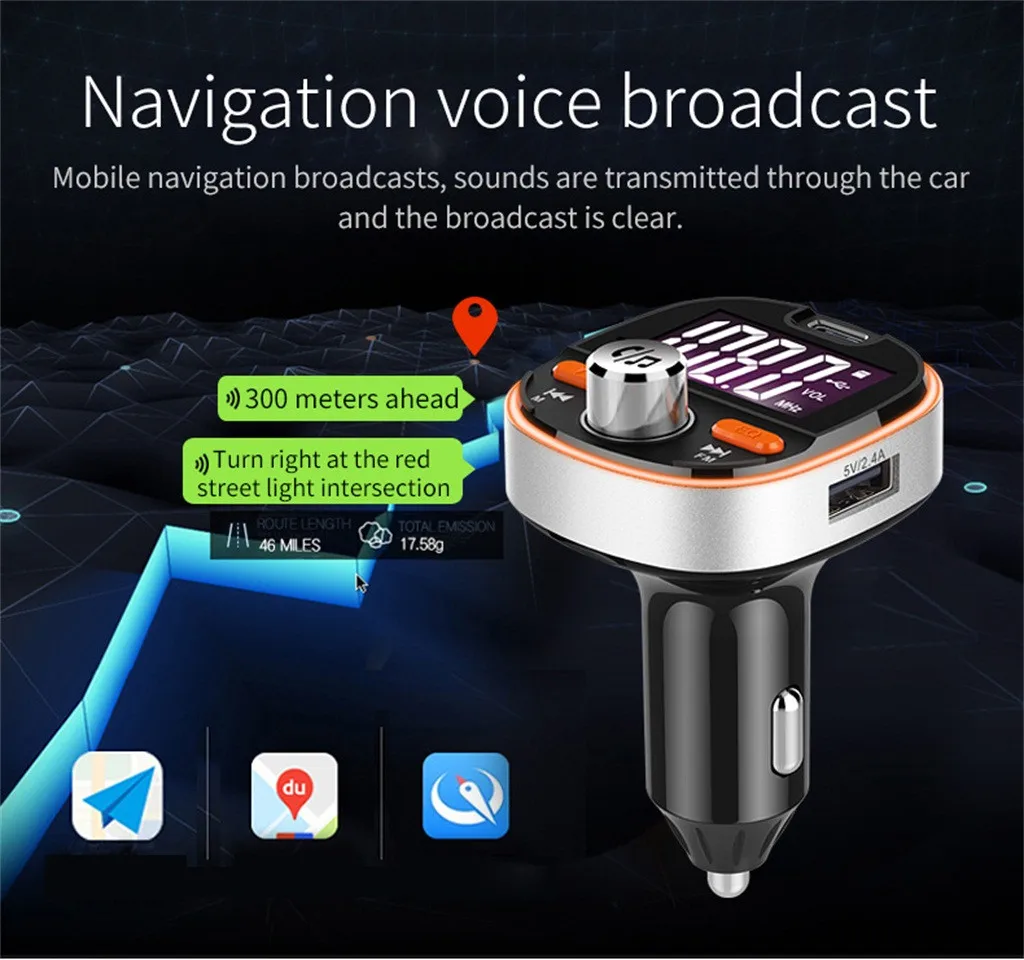 Беспроводной Bluetooth fm-передатчик с двумя портами usb Автомобильное зарядное устройство MP3-плеер usb-радиоприемник адаптер# BL30