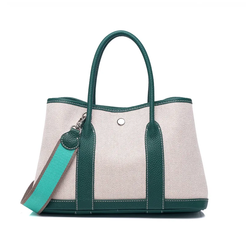 Dark green medium Стиль Холщовая Сумка через плечо кожаная сумка садовая сумка - Цвет: Dark green medium