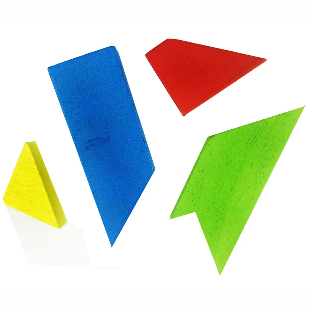 Деревянные буквы T Tangram лобзиковые блоки Brain Teaser обучающая Детская Игрушка развивает детей творческие способности и различия в форме