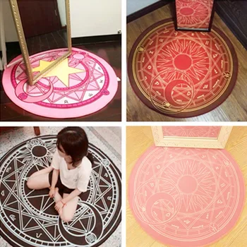 

60CM Magic array Circular Cardcaptor Sakura Clow Plush Carpet Model Sailor Moon Rug Mat Cotton Christmas Gift Toys For Kids/Girl
