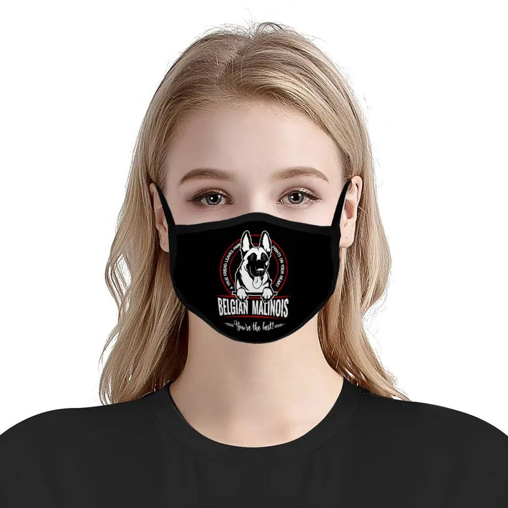 Fashion Men Face Mask Belgian Malinois Dust Mask Cotton Dust Mask Best Friend Shepherd Dog Face Mask Gift Idea K002011