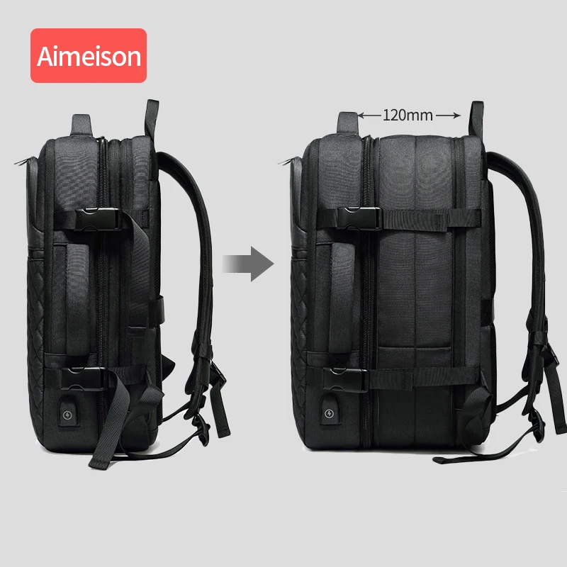  Aimeison Men Travel Backpack Large Capacity Male Mochila Back Anti-thief Bag USB Charging Laptop Ba