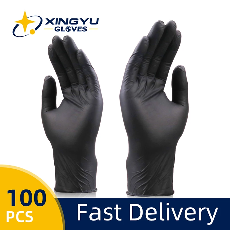 Xingyu-guantes mecánicos de nitrilo, antideslizantes, para limpieza del hogar, antiestáticos, desechables, de nitrilo sintético