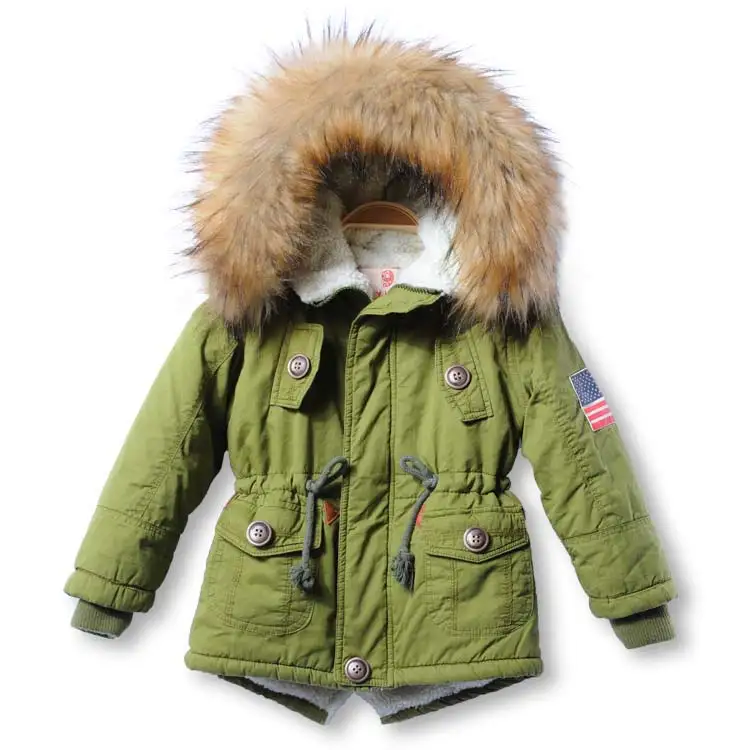 Новая детская осенне-зимняя теплая куртка для девочек, Вельветовая флисовая куртка с капюшоном для малышей Верхняя одежда для мальчиков возрастом от 3 до 10 лет, пальто Детская парка