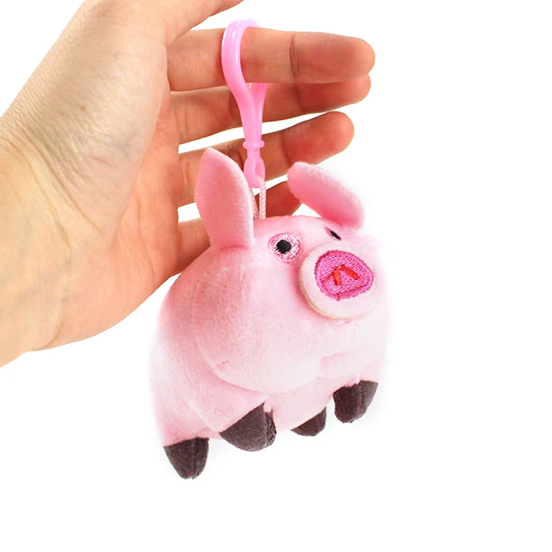 6 см 10 шт./лот Гравити Фолз милые розовые Waddles свинья плюшевые подвески куклы игрушки мультфильм мини брелки подарки