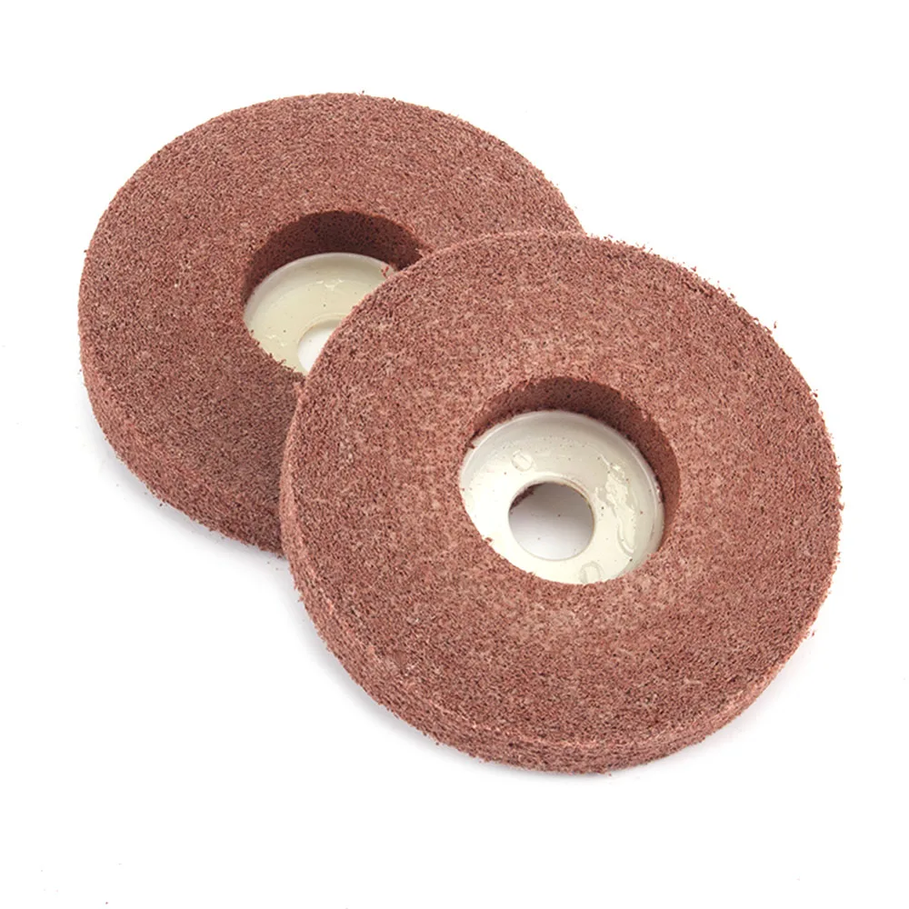 2/5/10Pcs 4" Nylon Fiber Buffing Wheel 100mm Abrasive Disc For Polishing Metal and Stainless Steel Tools Angle Grinders 5P/7P/9P