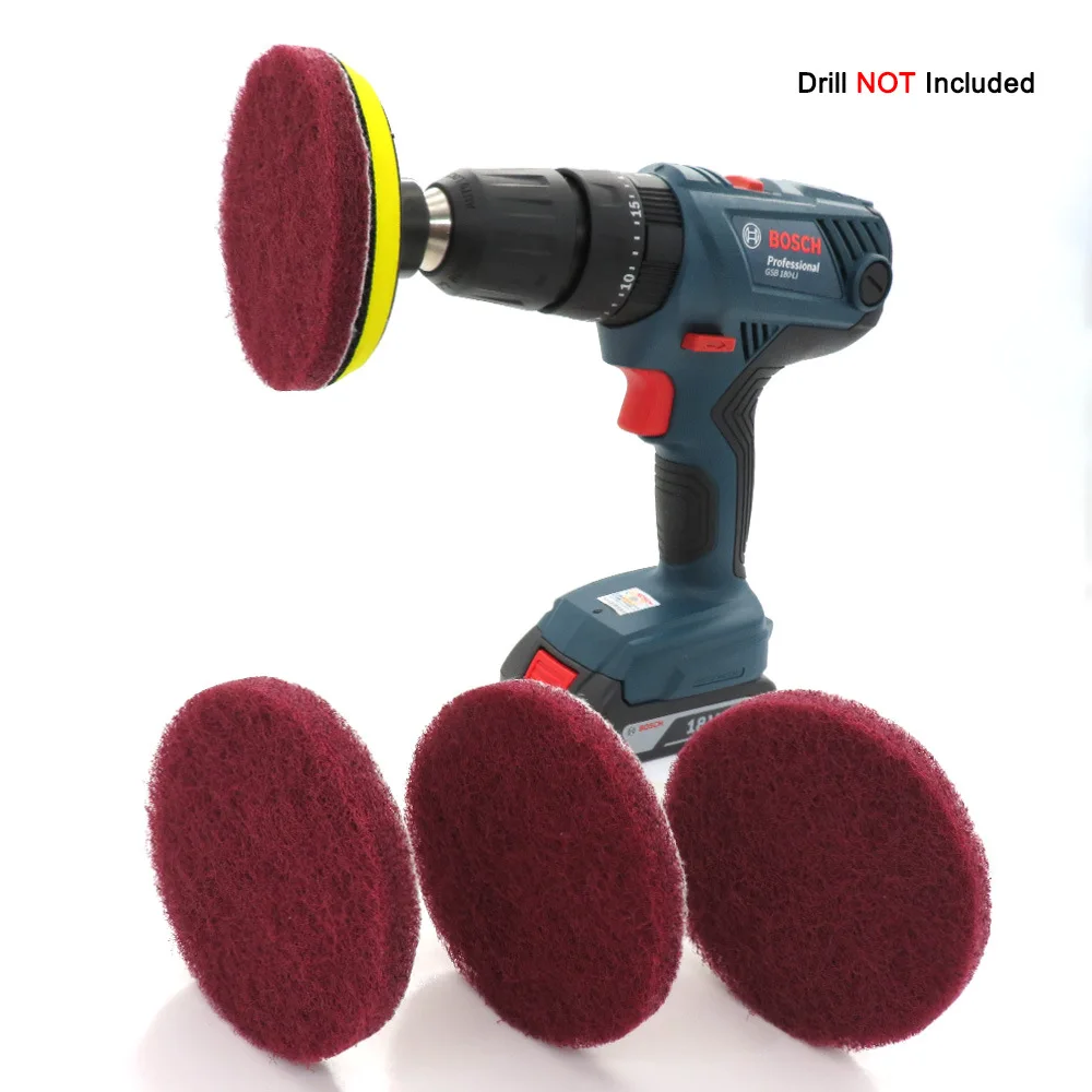 4-Inch 100mm Industrial Grade Scouring Pad Red Spot Washer Polishing Deburring Rust Removing