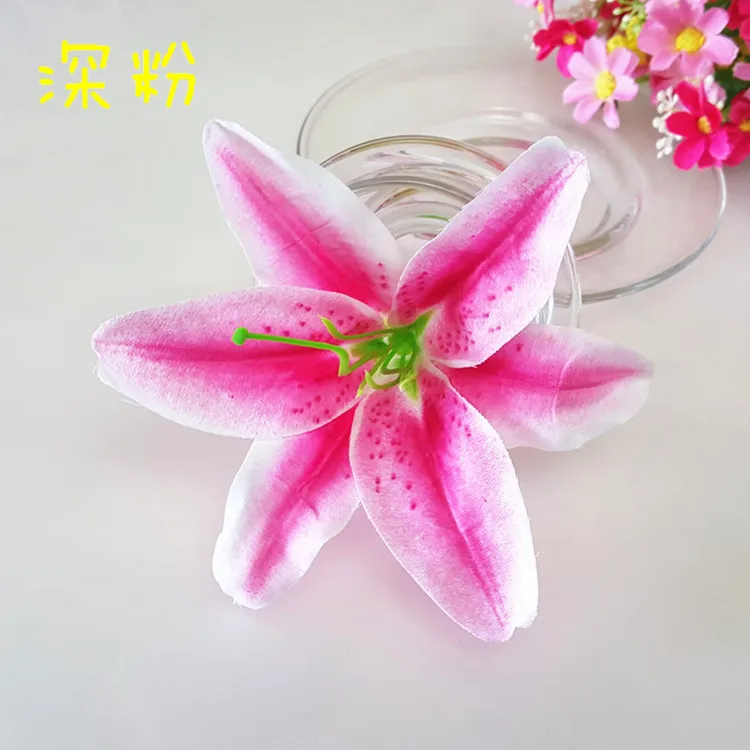 Elegant Silk Lily Flower Heads - Set of 10 Artificial Decorations for Weddings, Homes, and Crafts