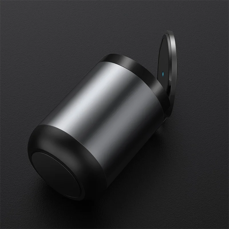 Dark Gray Портативная автомобильная пепельница Baseus, светодиодный светильник, автомобильный держатель для сигарет и дыма, пепельница для автомобиля, бездымные пепельницы, автомобильные аксессуары - Color Name: Dark Gray