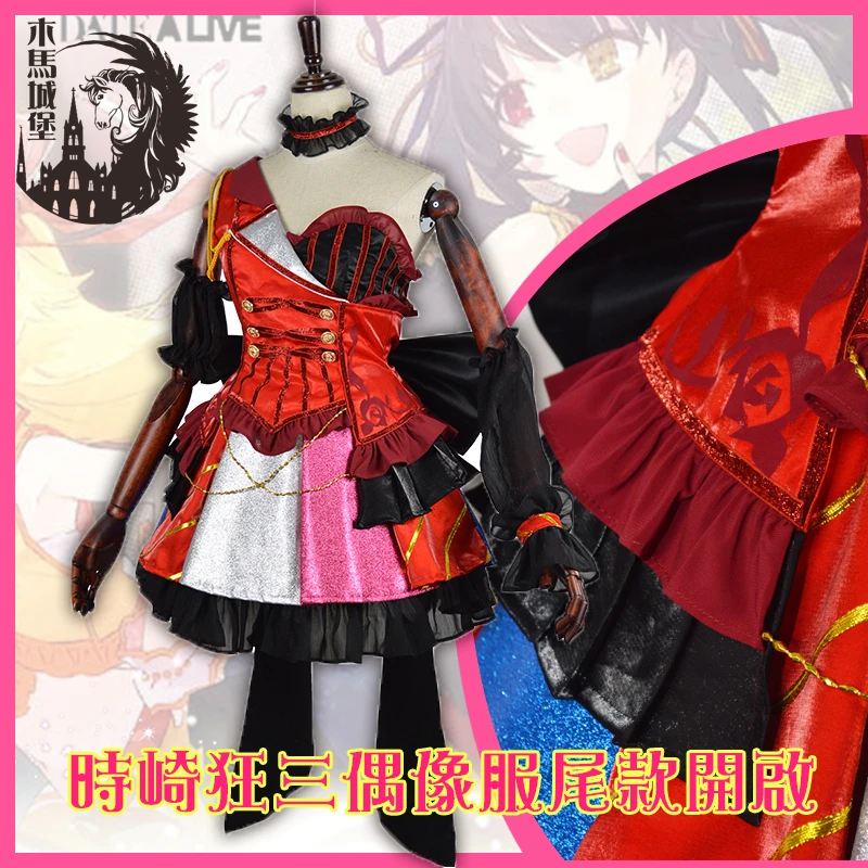 Anime DATE A LIVE Tokisaki Kurumi idol Dress Cosplay Costume Lolita Lovely Party Uniform H |