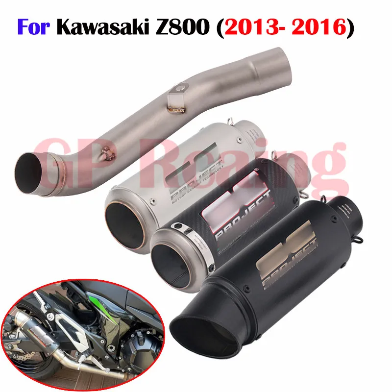 Slip on Motorcycle Exhaust System Full Pipe Muffler Silencer Tip Pipe