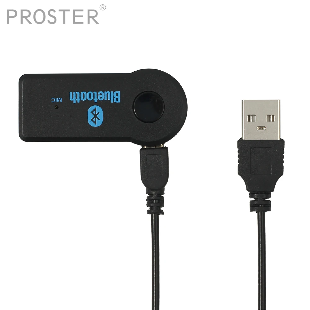 

PROSTER Bluetooth V3.0 Adapter 3.5mm for Aux Audio Music Receiver Stereo Car with Mic Audio Stereo A2DP