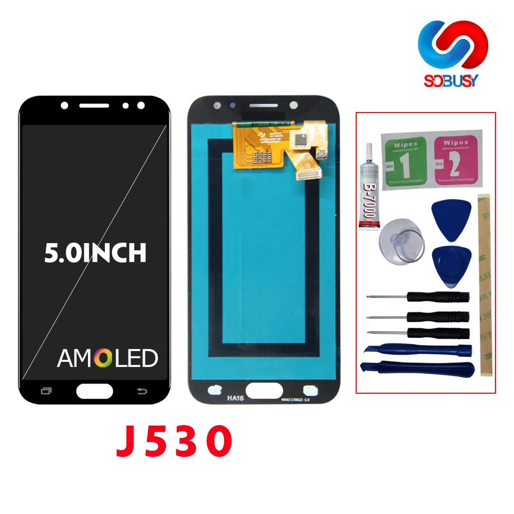 Super AMOLED lcd для SAMSUNG Galaxy J5 Pro J530 J530F J530FM J530F J530G ЖК-дисплей кодирующий преобразователь сенсорного экрана в сборе панель