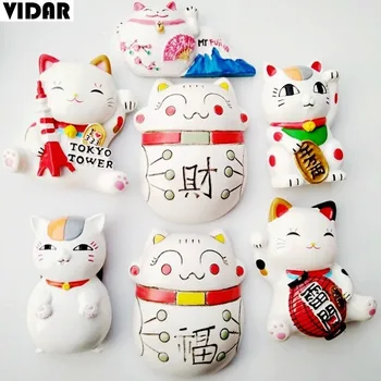 

VIDAR Creative Magnetic Stickers Hand-painted Magnetism Lucky Cat Series Travel Souvenir Refrigerator Magnet