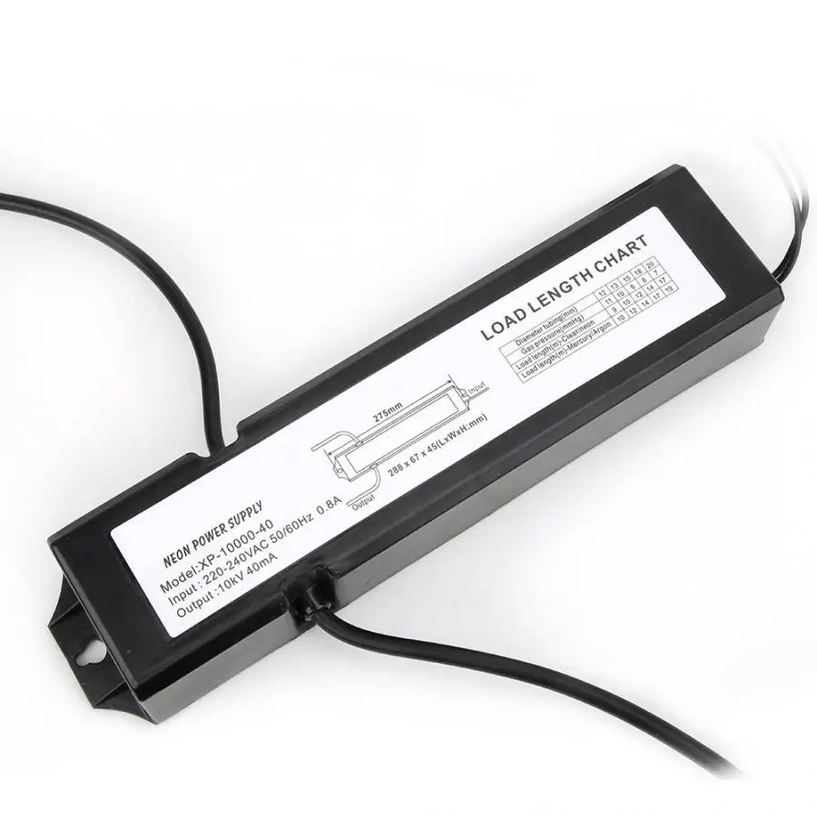 Neon Transformer XP-10000-40 Neon Light Electronic Transformer Neon Sign Power Supply 10KV 40mA