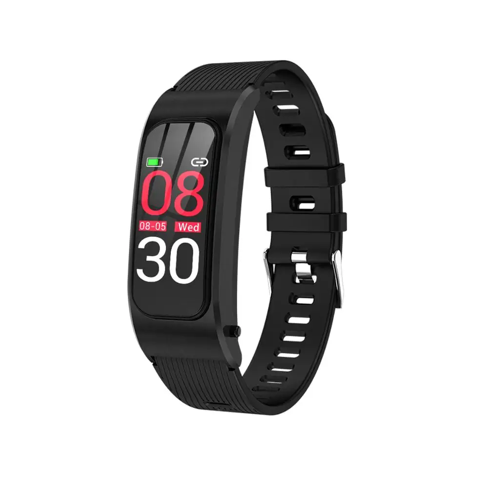 Для redmi xiaomi браслет Android браслет сердечного ритма кровяное давление смарт-Браслет фитнес-трекер Bluetooth Смарт-часы для мужчин и женщин - Цвет: Кофе