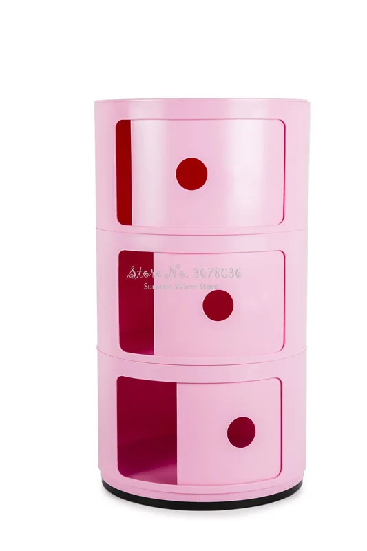 Mini Ins Small Bedside Table Abs Round Locker Bedroom Nightstand