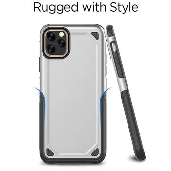 

500pcs Military Shockproof Armor Dual Layer Case For iPhone 11 Pro Max XS XR X 8 7 6 6S Plus Rugged Protective Hybird Back Cover
