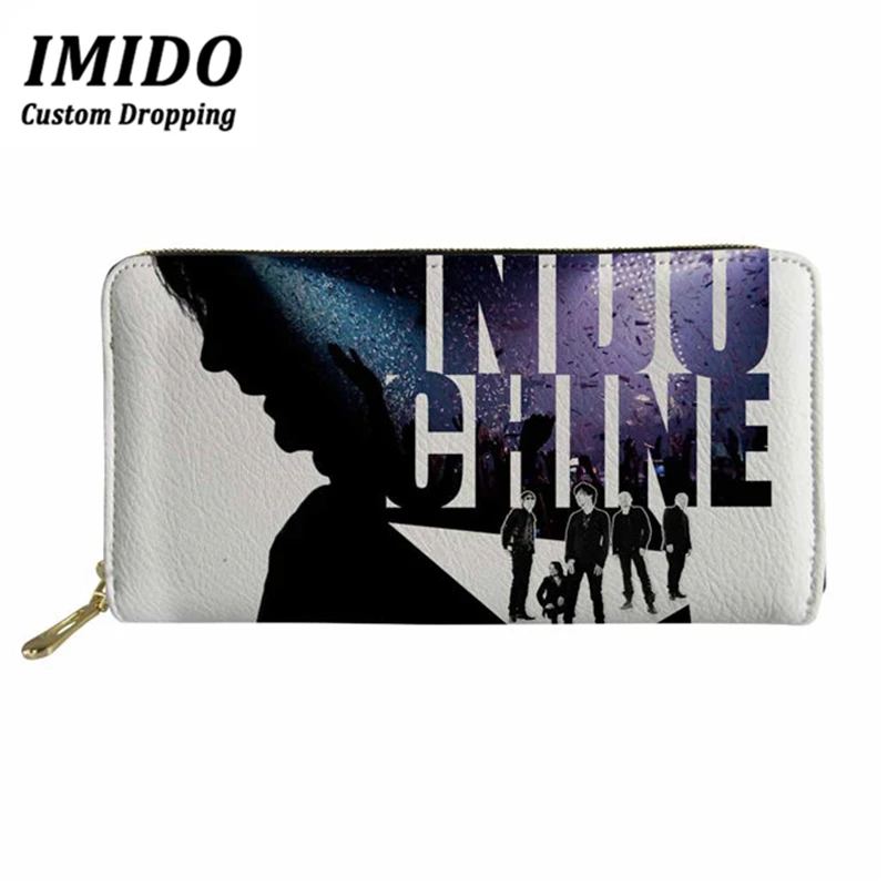 Кошелек IMIDO Indochine с принтом для женщин длинный женский кошелек крутой кошелек клатч мужской Карманный кожаный кошелек Portmonee - Цвет: WLL1843Z21