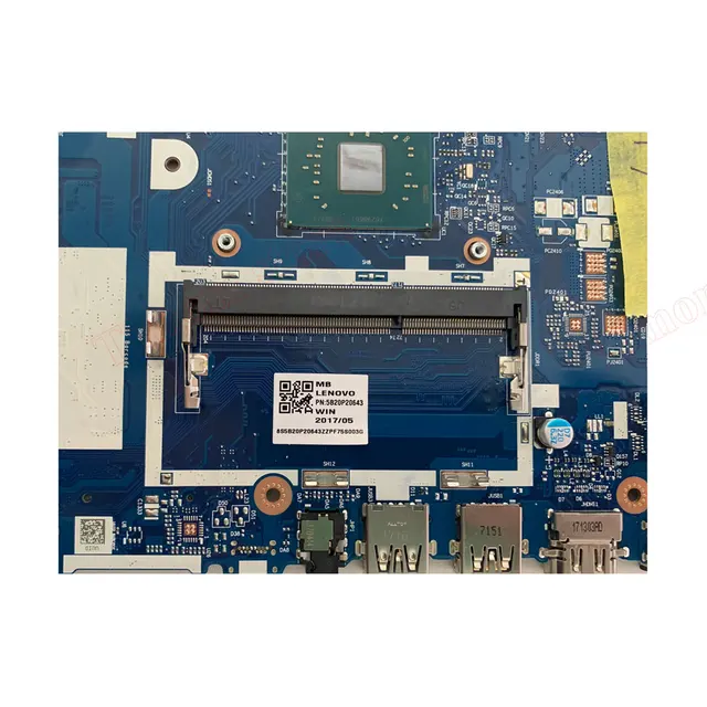 5B20P20643 for ideapad 320-15IAP 80XR Lenovo Laptop Integrated Motherboard DG424/DG524 NM-B301 SYSTEM Board With CPU N4200 DDR3L 4