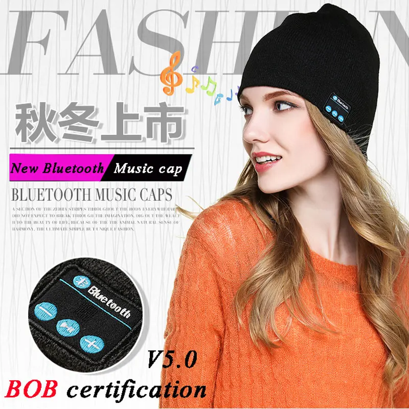Высококачественные наушники Bluetooth Smart Cap гарнитура Мягкая Теплая Шапка бини