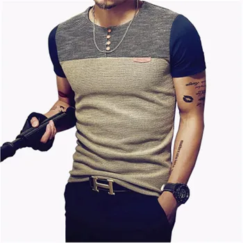 

2019 Fashion Mens T Shirt Cool Slim Fit Crew Neck T-shirt Men Short Sleeve Shirt Casual tshirt Tee Tops Short Shirt Size M-5XL